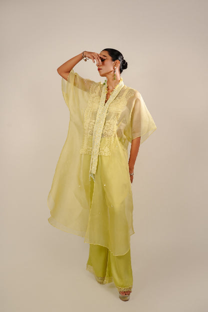 Lime Charlette cape set