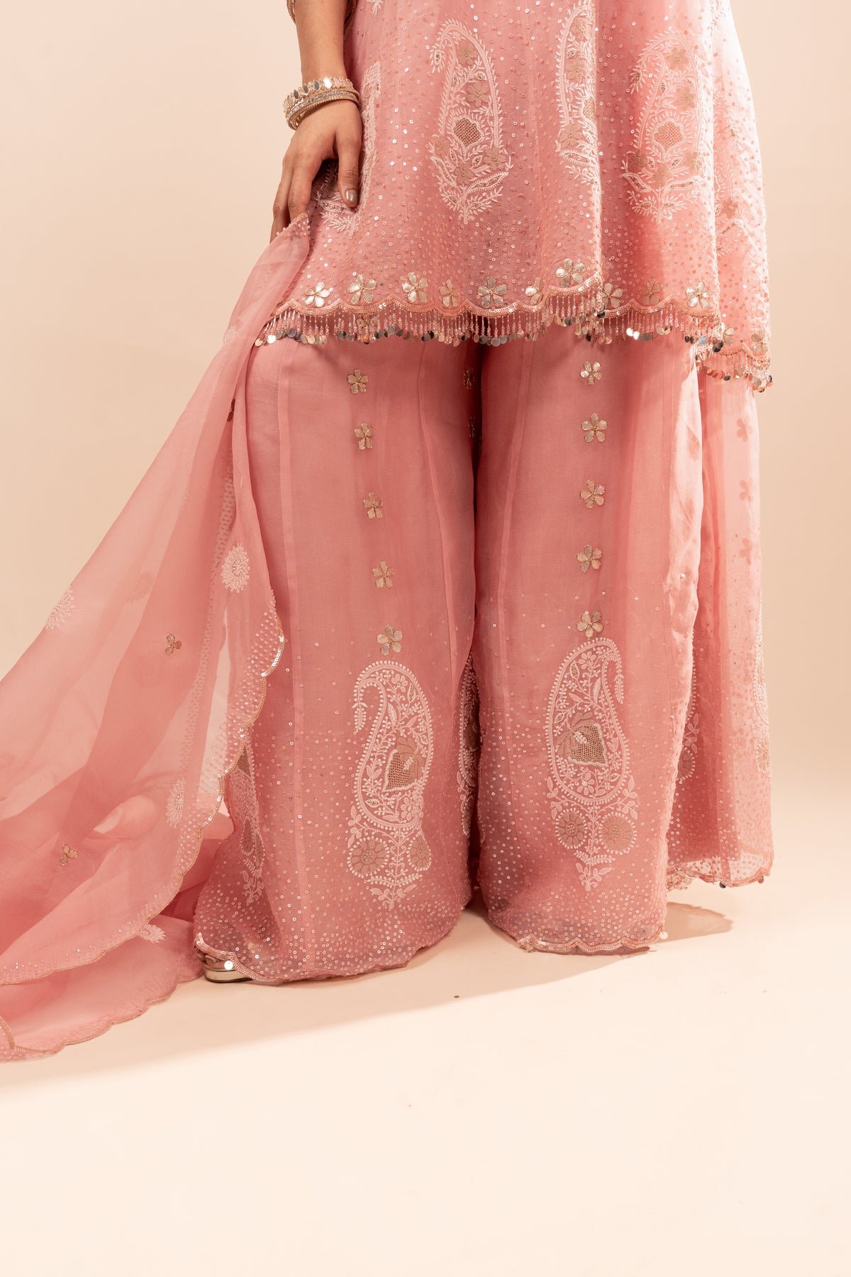 Copper Drizzle Organza set
