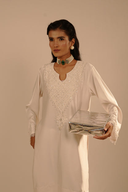 Tia White Dhoti Set