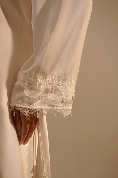 Tia White Dhoti Set