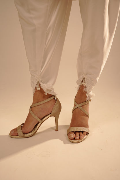 Tia White Dhoti Set
