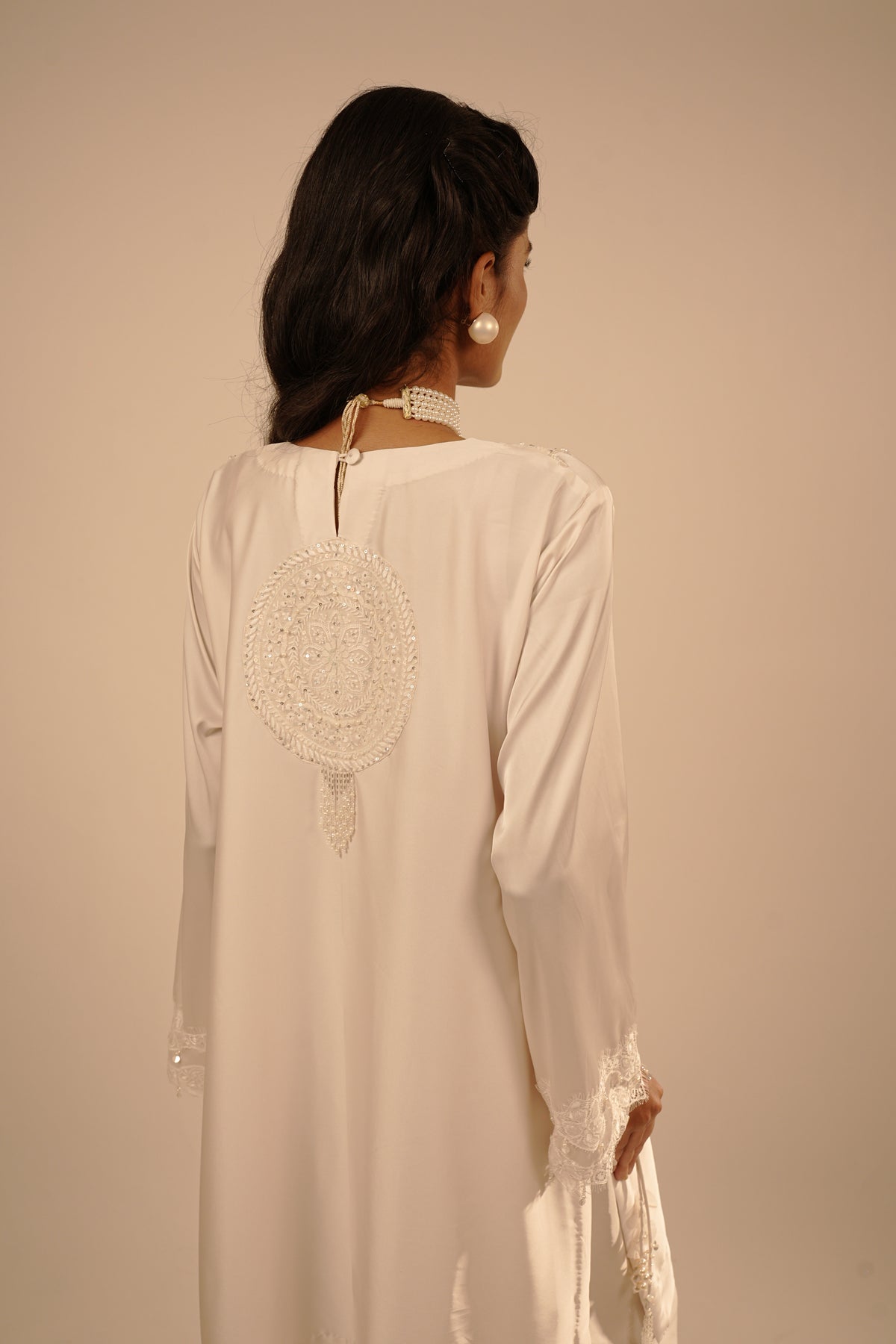Tia White Dhoti Set
