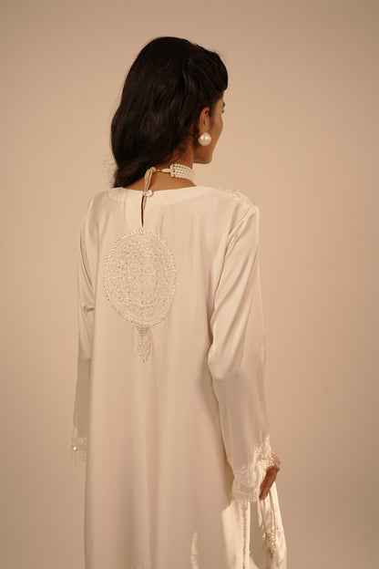 Tia White Dhoti Set