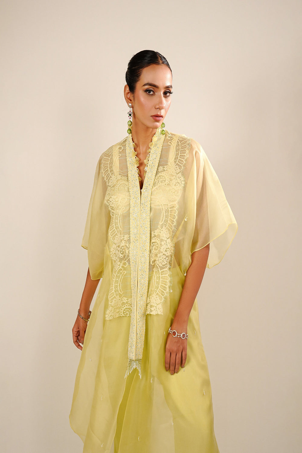 Lime Charlette cape set