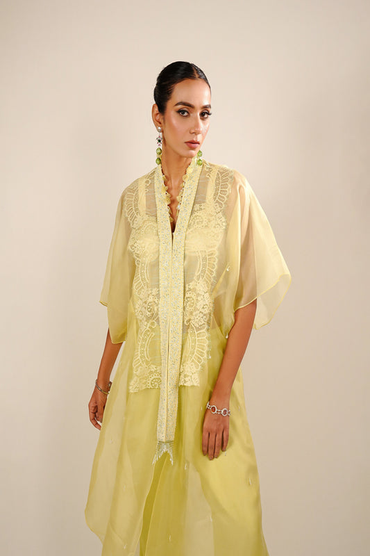 Lime Charlette cape set