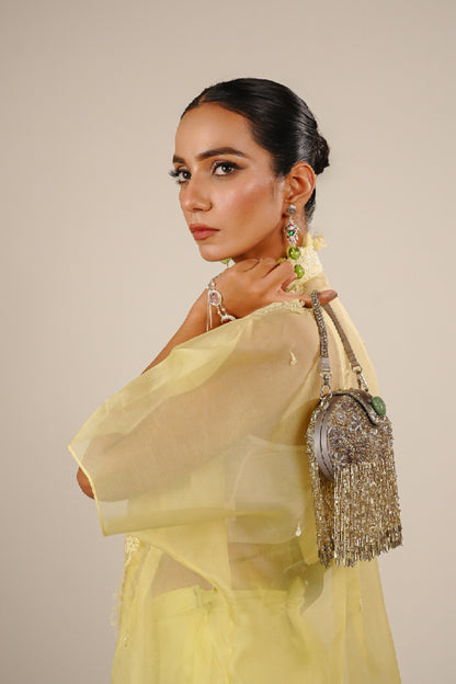 Lime Charlette cape set