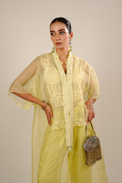 Lime Charlette cape set